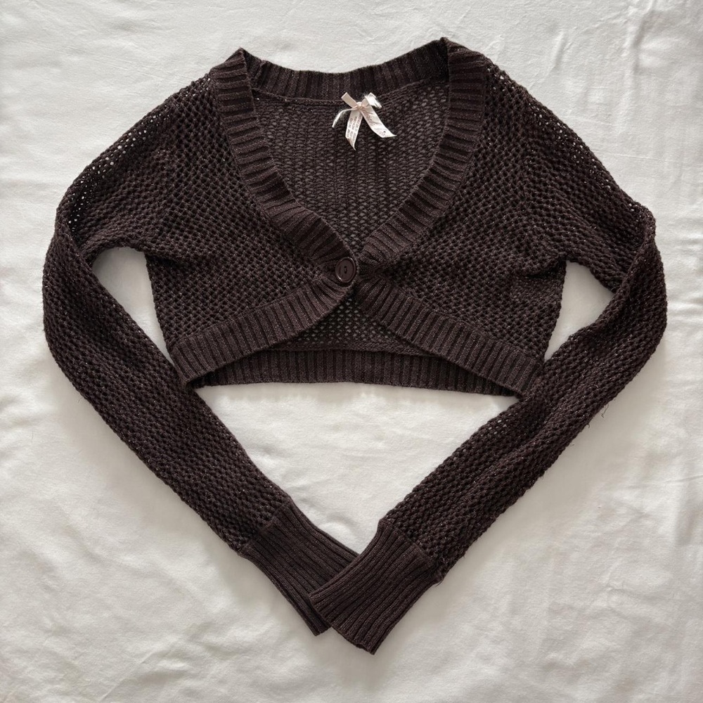 Derek Heart Dark Brown Knit Cardigan